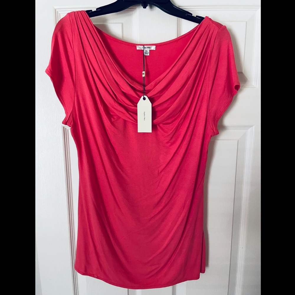 Sophie Max Short-sleeve Pink Top (NWT)
